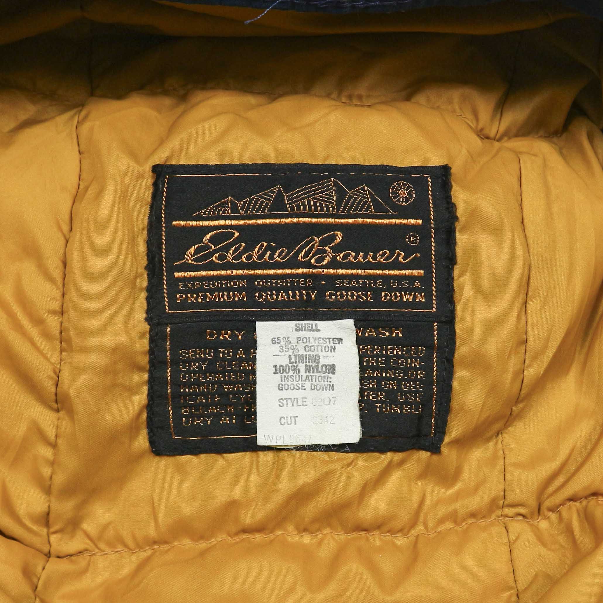 Vintage 80s Eddie Bauer Hooded Down Jacket Size L