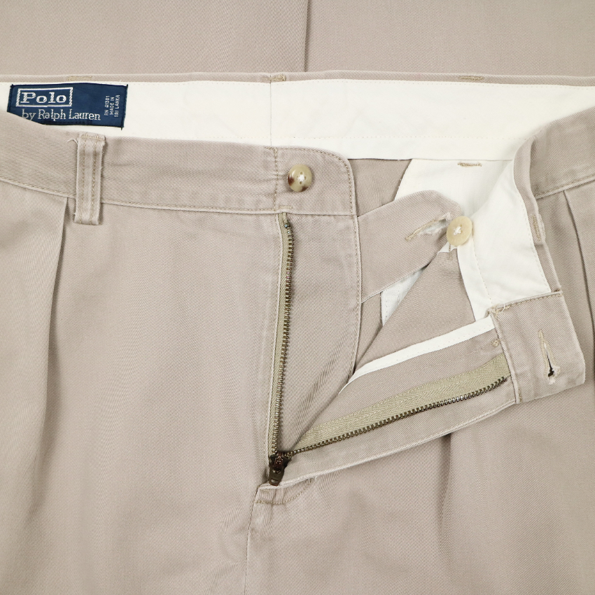 90s Polo Ralph Lauren Pleated Khaki Pants Size 34