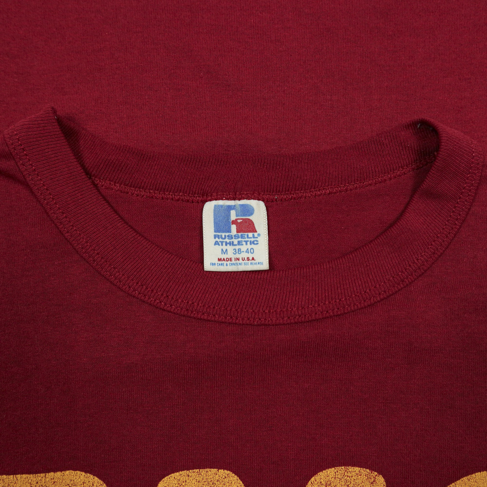 Vtg 80s Russell USA College Print T-Shirt Size M