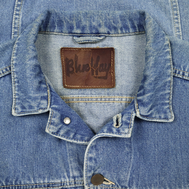 90s Blue Way Trucker Denim Jacket Size M