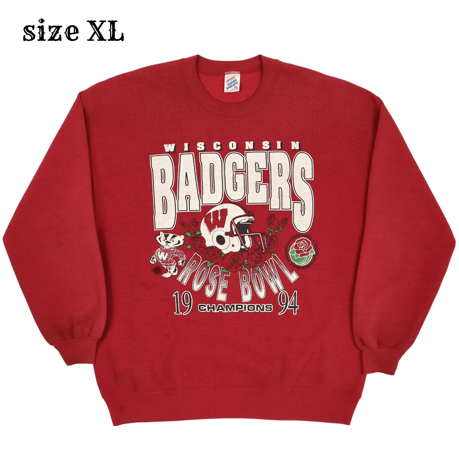 90s Jerzees Wisconsin Badgers Sweatshirt Size XL