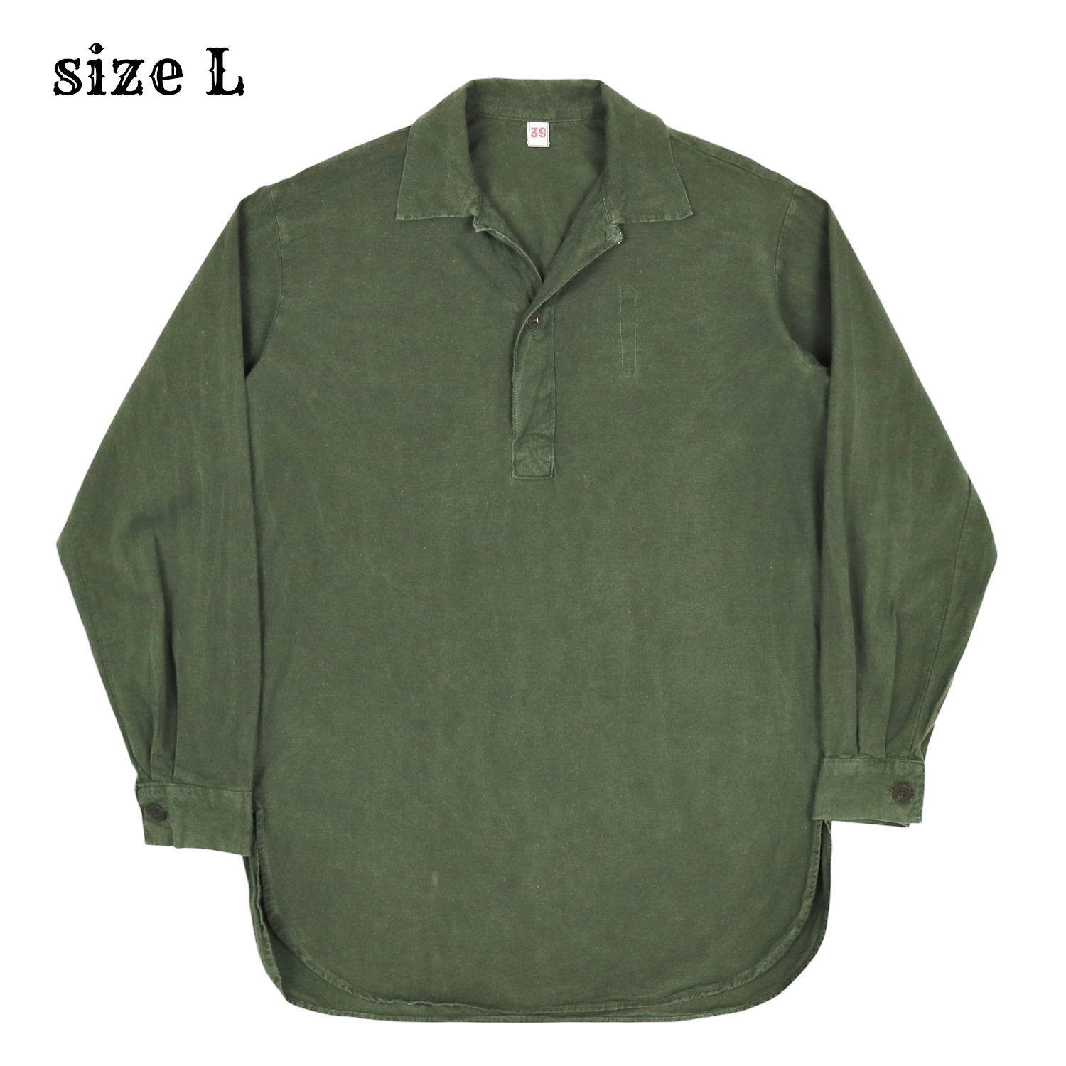 Vtg 60-70’s Swedish Military Pull-over Shirt Size L