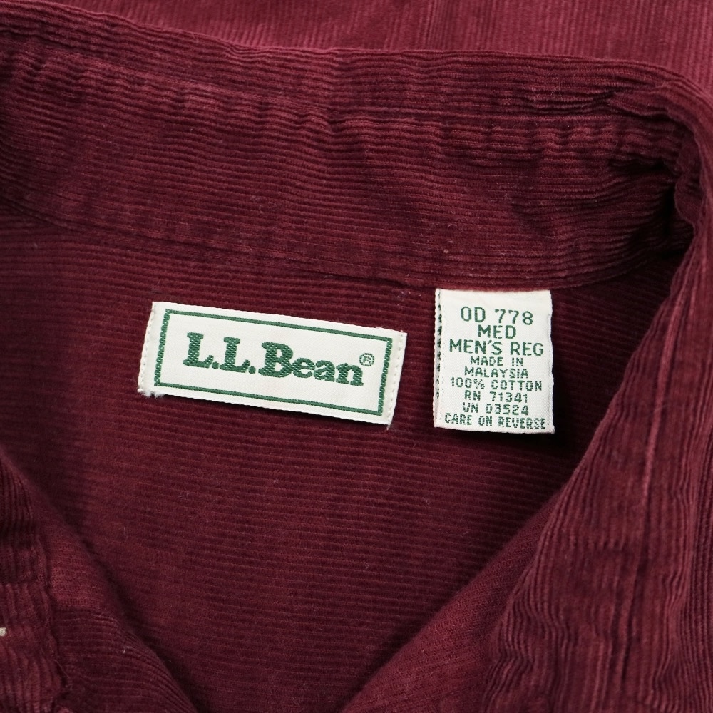 90s L.L.Bean Corduroy Button-down Shirt Size L