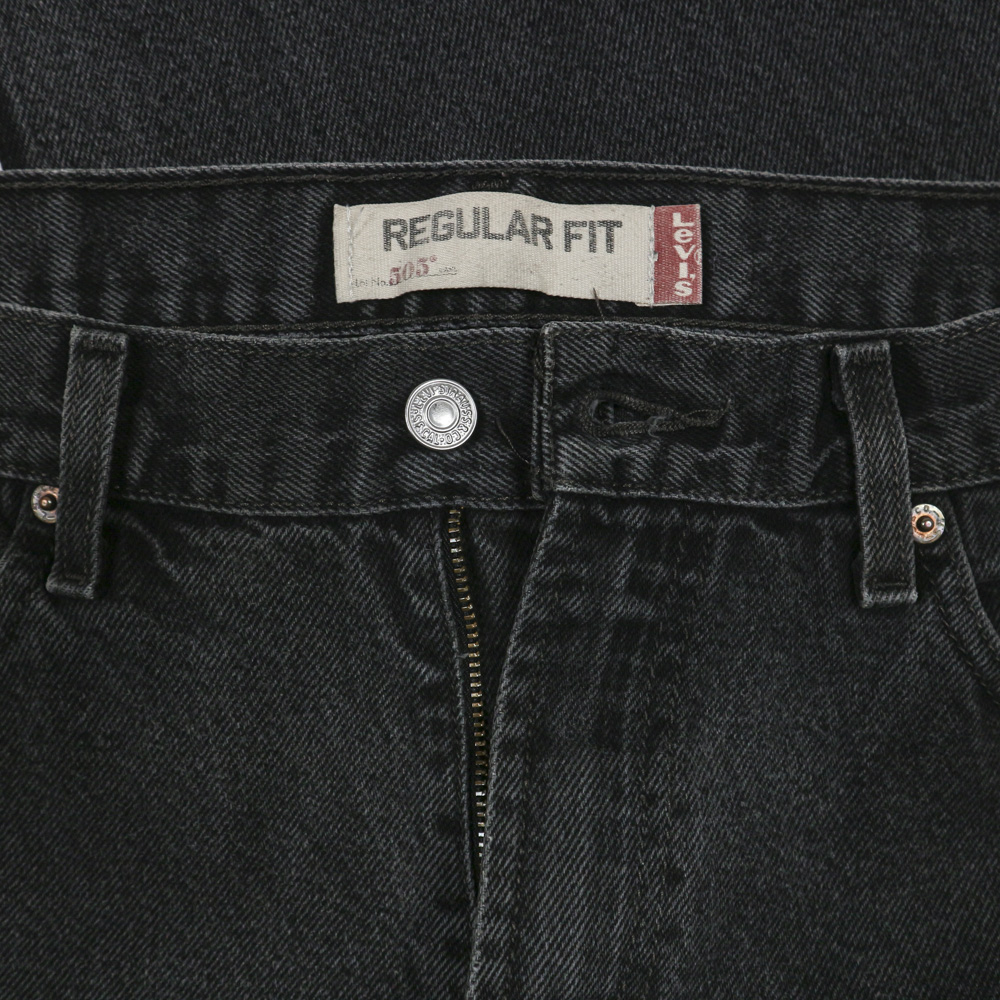 2000s Levi's 505 Faded Black Denim Jeans Size 34