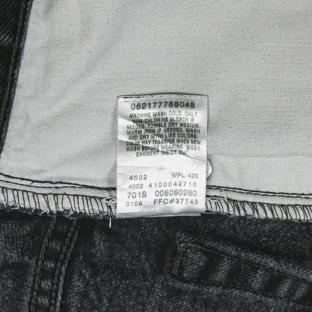 2000s Levi's 505 Faded Black Denim Jeans Size 34