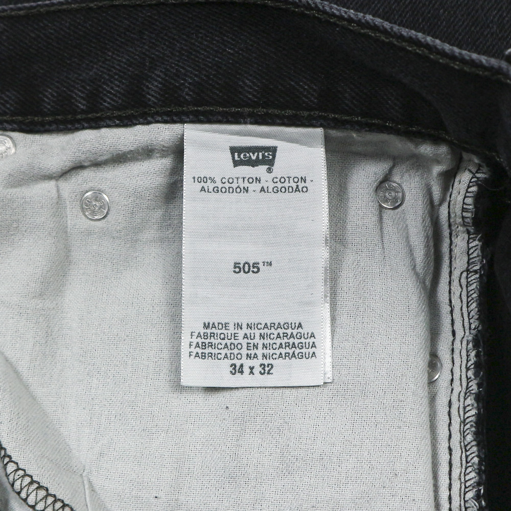 2010s Levi's 505 Black Denim Jeans Size 34