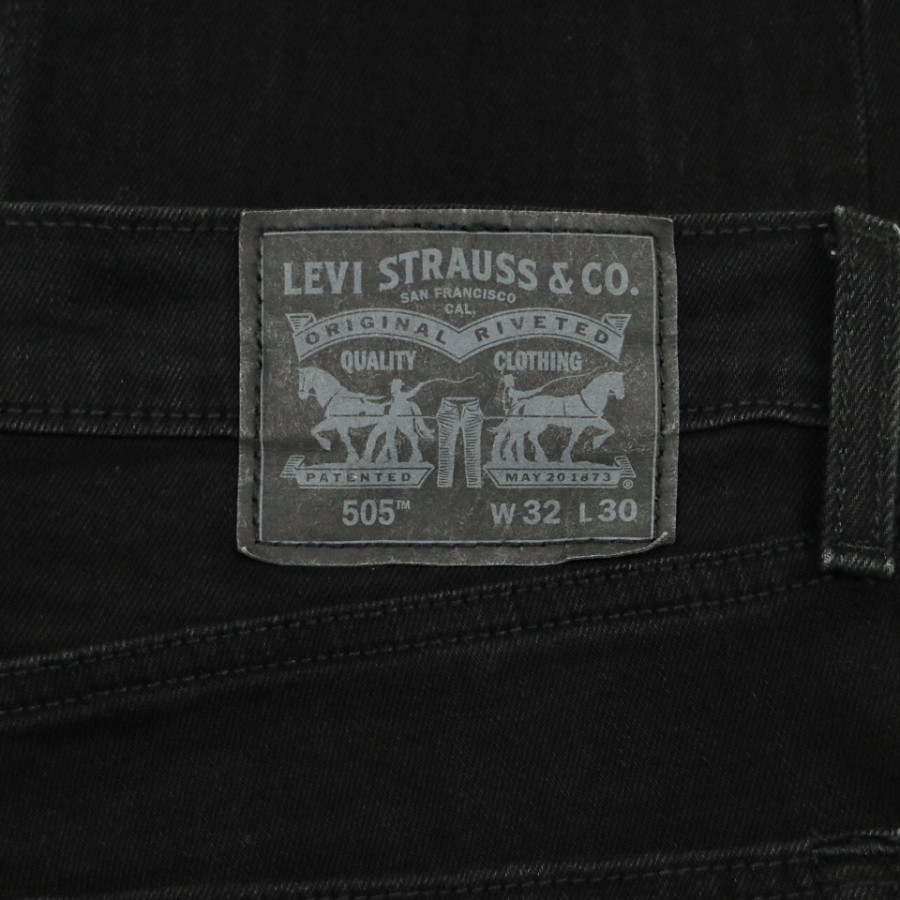 Levi's 505 Black Stretch Denim Jeans Size 32