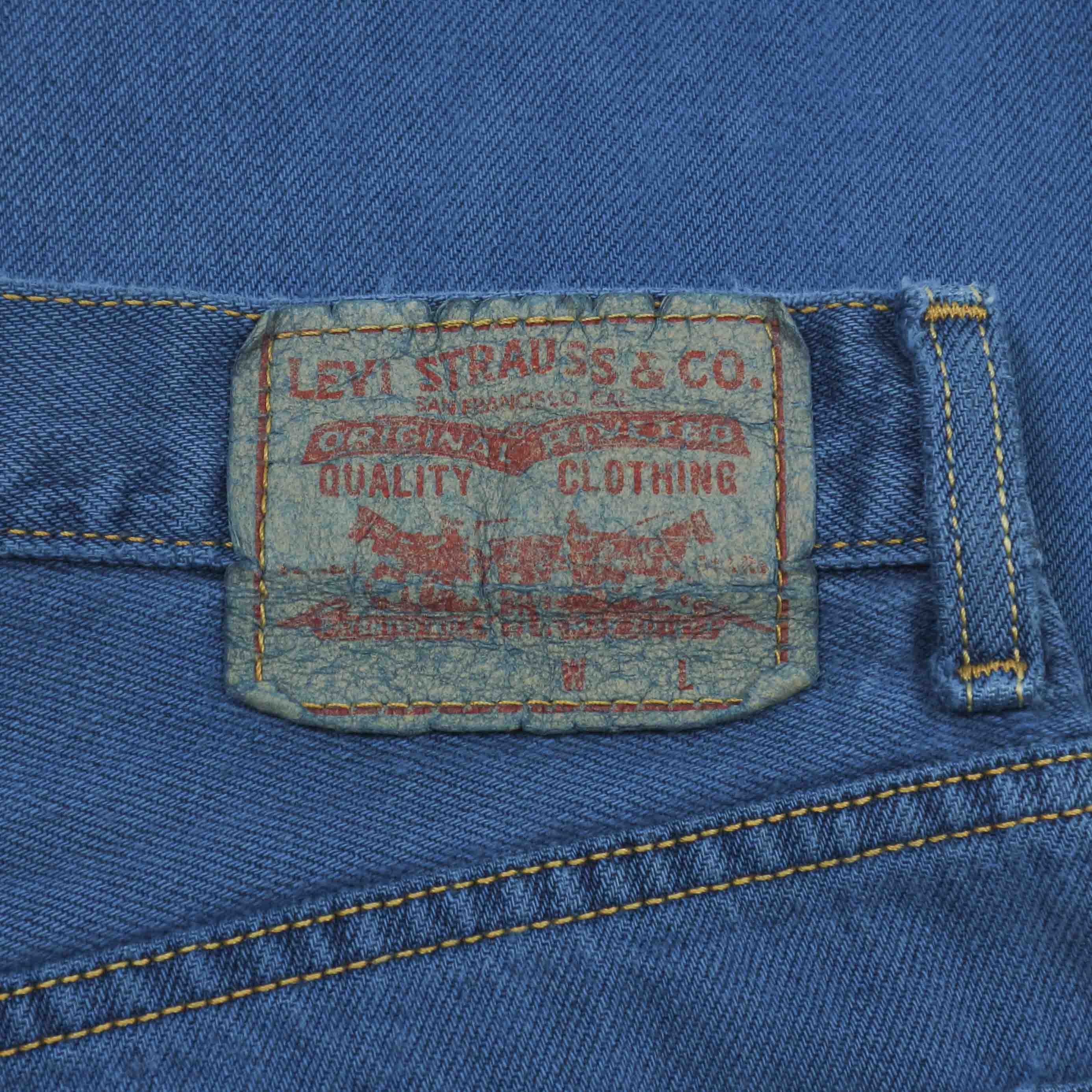 00s Levi's 505 Dyed Blue Denim Jeans Size 31