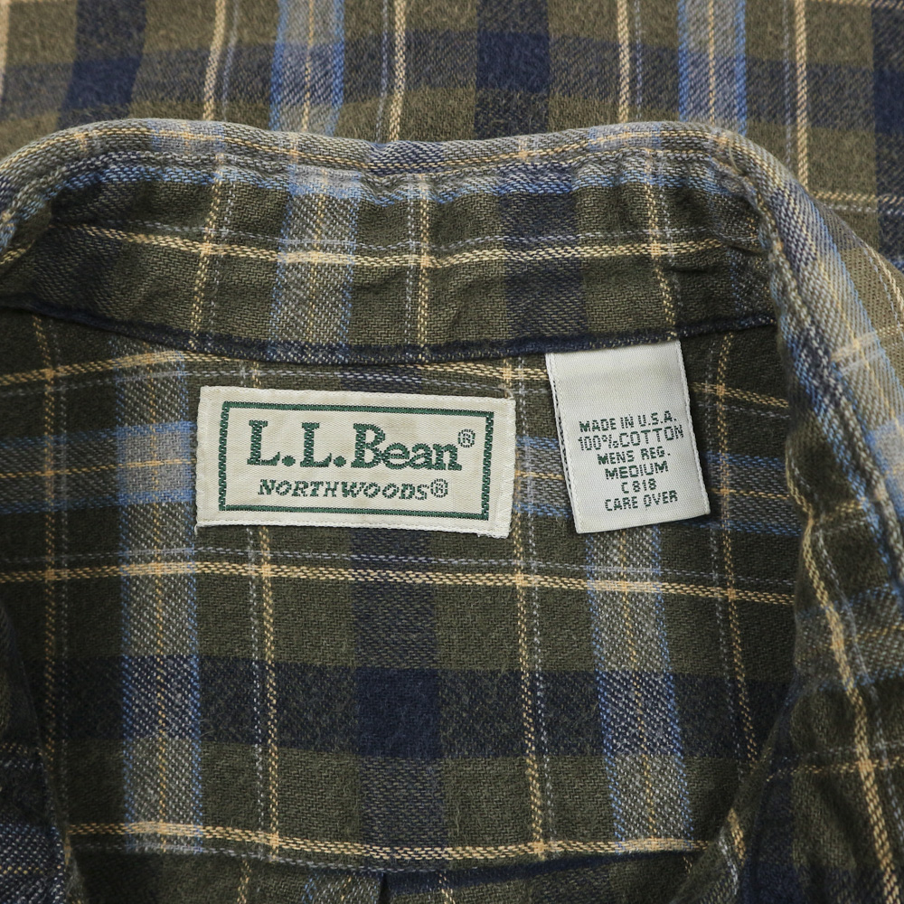 Vintage L.L.Bean Made in USA Flannel Shirt Size M