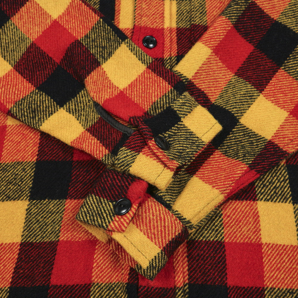 Vintage Melton Wool Made in USA Plaid Shirt Size L