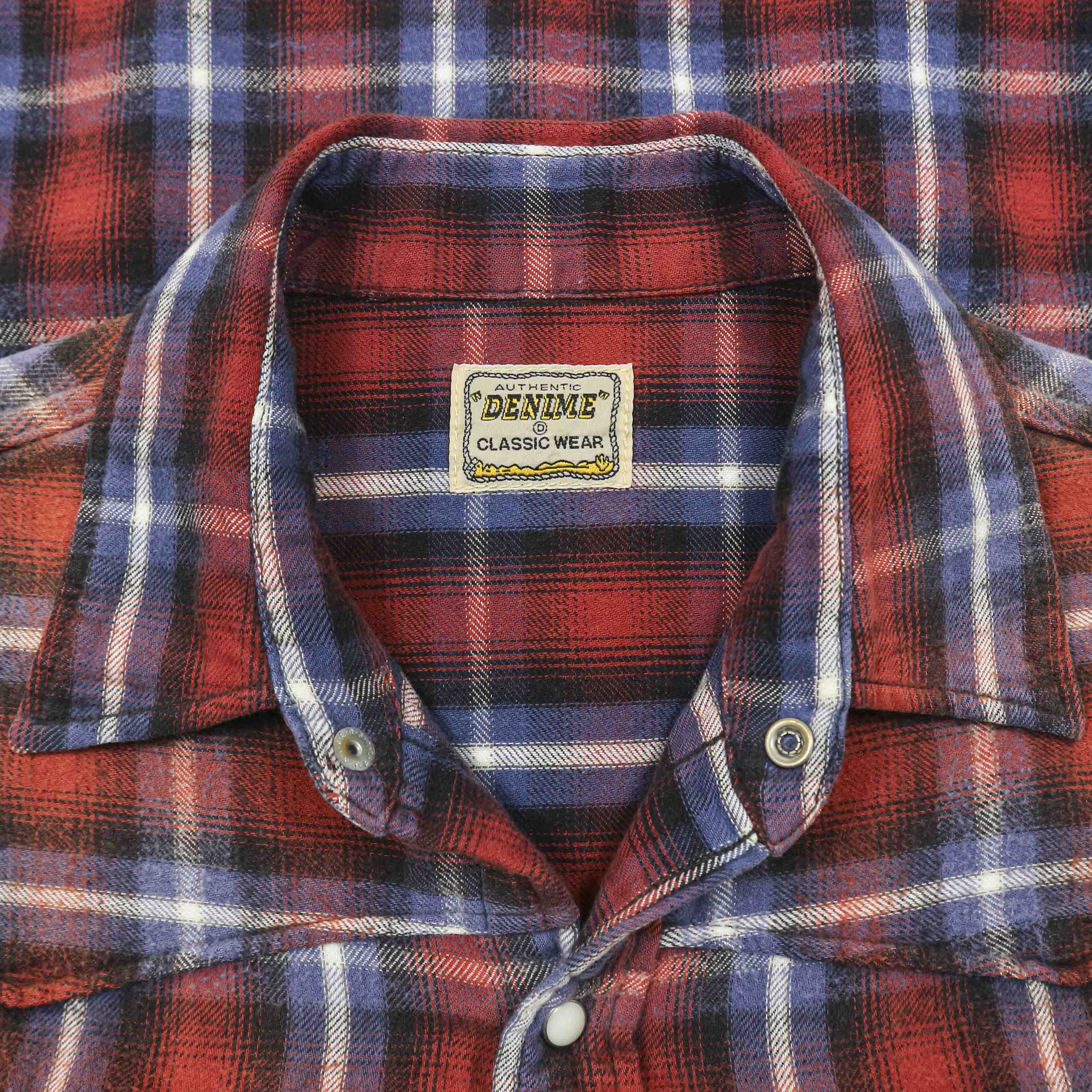 Denime Japan Flannel Western Shirt Size M