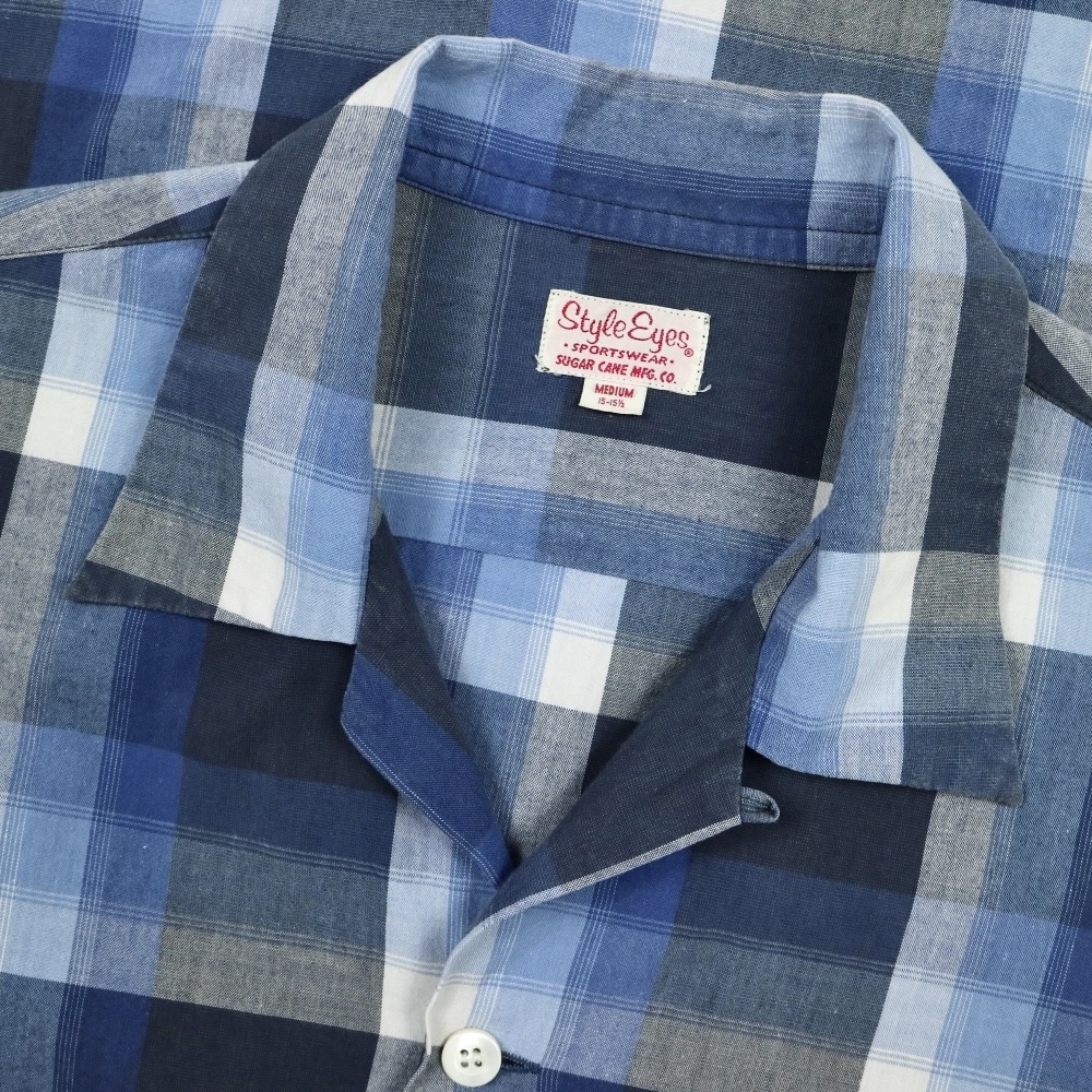 Style Eyes Open-collar Sport Shirt Size M