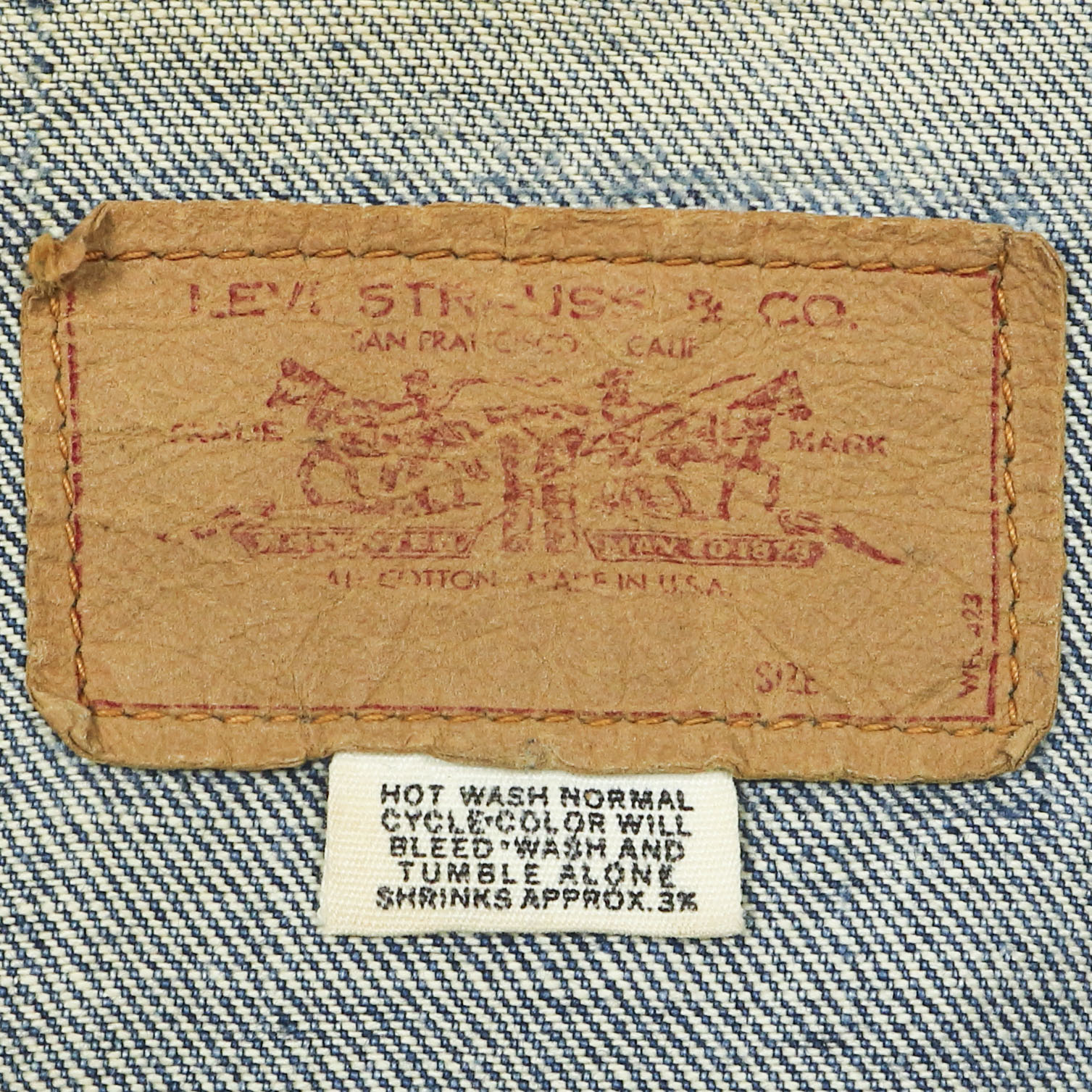 Vintage 70s Levi's USA Type III Denim Jacket Size M