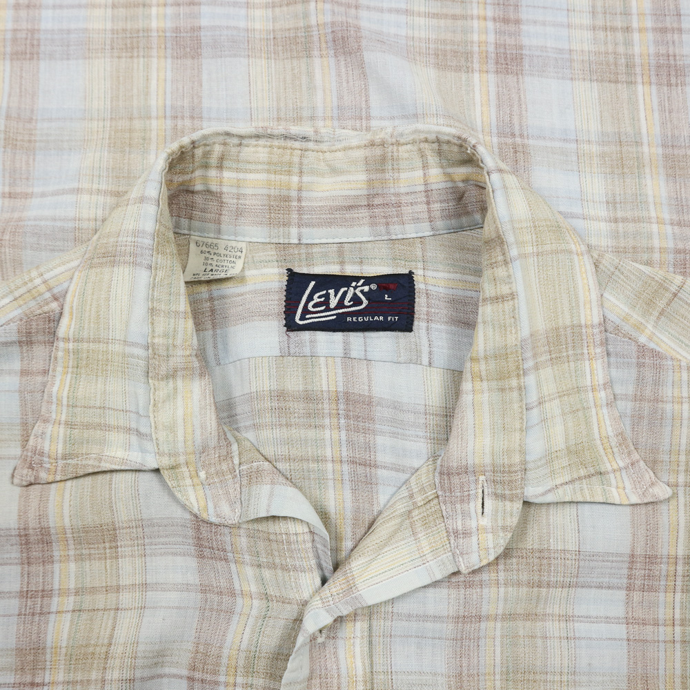 Vintage 80s Levi's USA Men Work Shirt Size L
