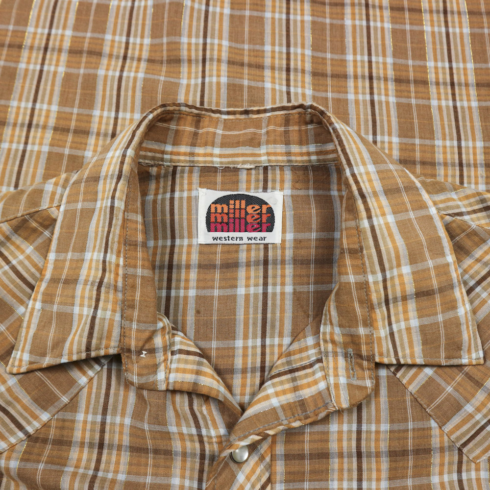 Vintage 70s Miller Short-sleeve Western Shirt Size L