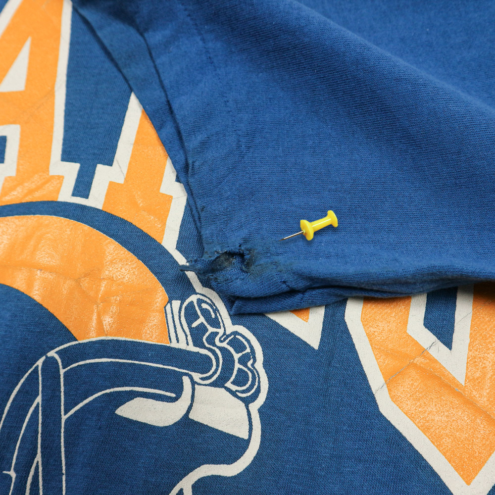 Vtg Logo 7 Brand USA Rams Team T-Shirt Size XL