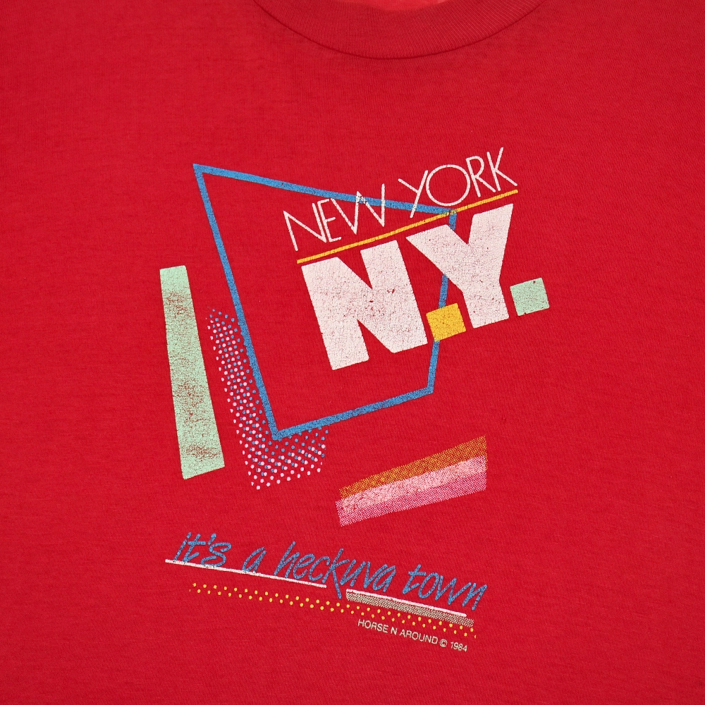 Vintage 80s Jerzees Rusell NY T-Shirt Size M