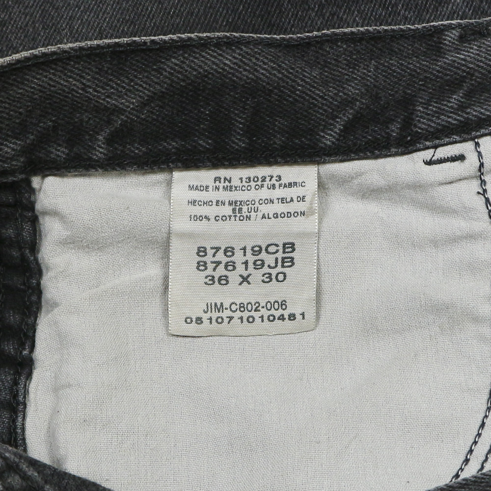 00s Rustler Black Denim Worker Jeans Size 36