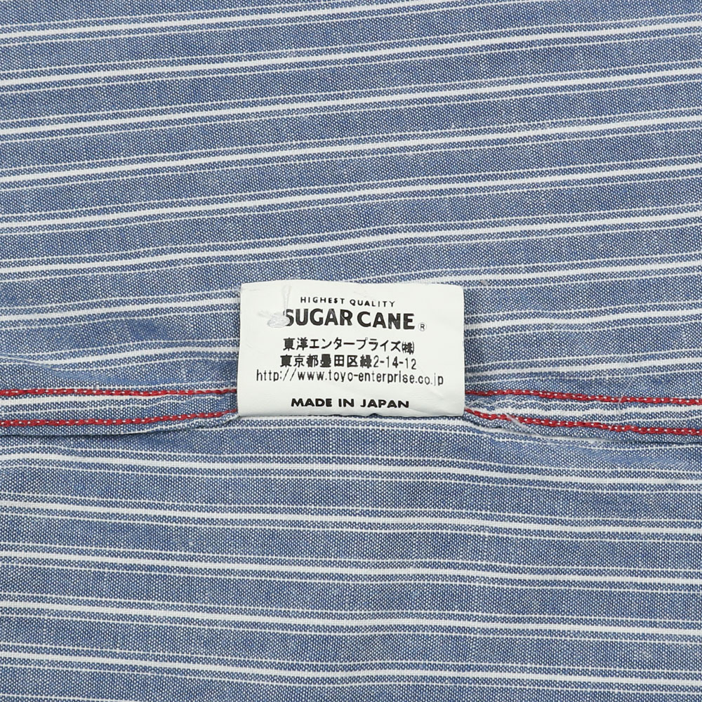 Sugar Cane Japan Chambray Work Shirt Size S
