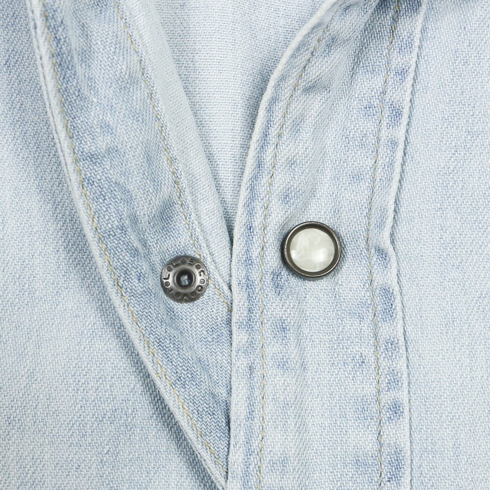 2012 Levi's Vintage Clothing Light Blue Western Shirt Size M