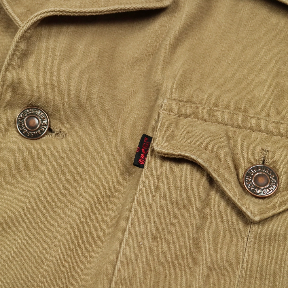 Vtg 70s Levi's Brown Safari Jacket Size M
