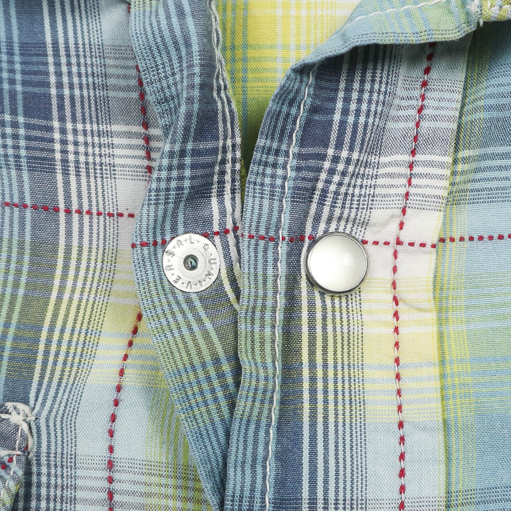 Pherrow's Stormy Blue S/S Western Shirt Size M