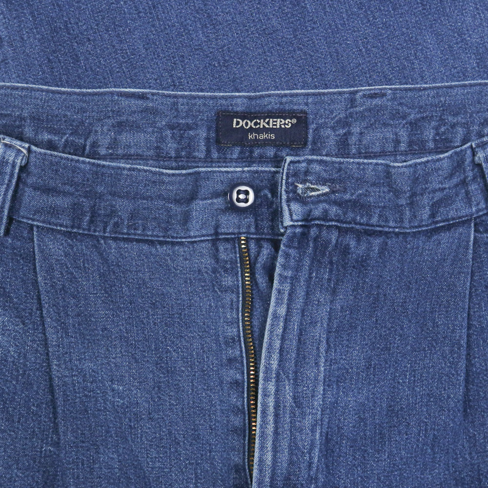 2000s Dockers Pleated Denim Trousers Size 33