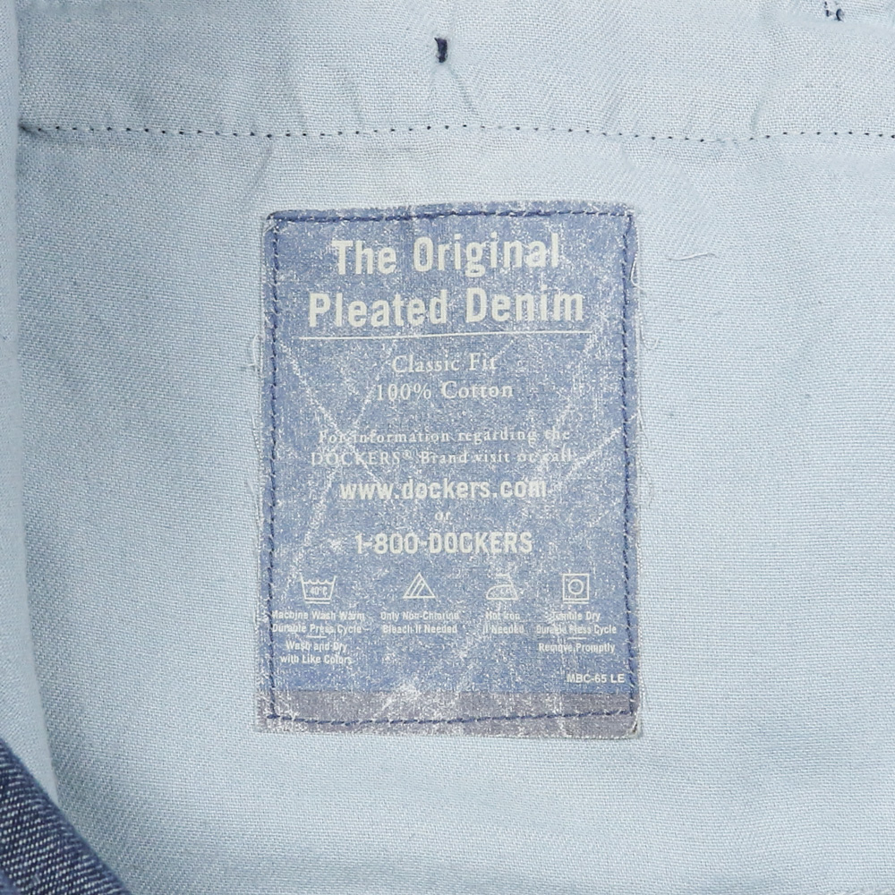 2000s Dockers Pleated Denim Trousers Size 33