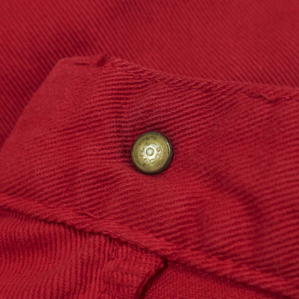 90s Bison Company Japan Red Denim Jeans Size 31