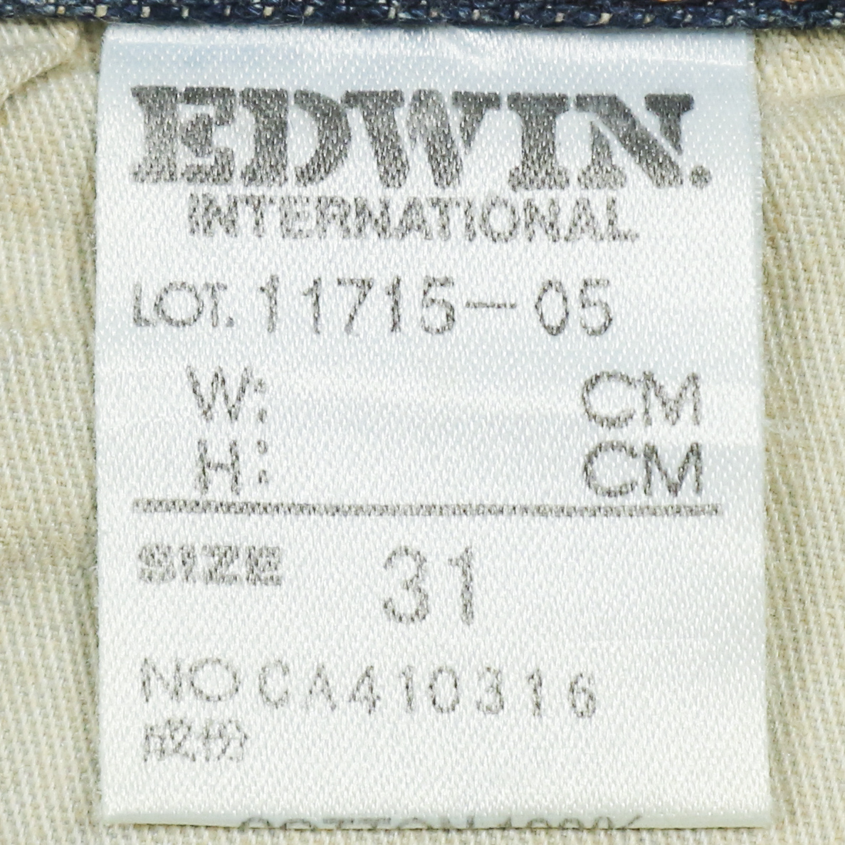 Edwin 505ZXX Selvedge Denim Jeans Size 32