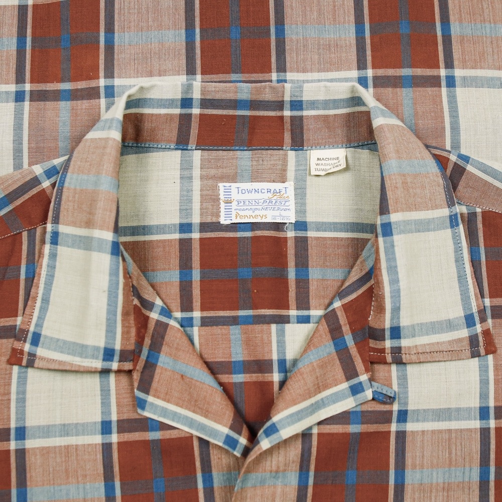 60s Penneys Towncraft Loop Collar Sport Shirt Size L