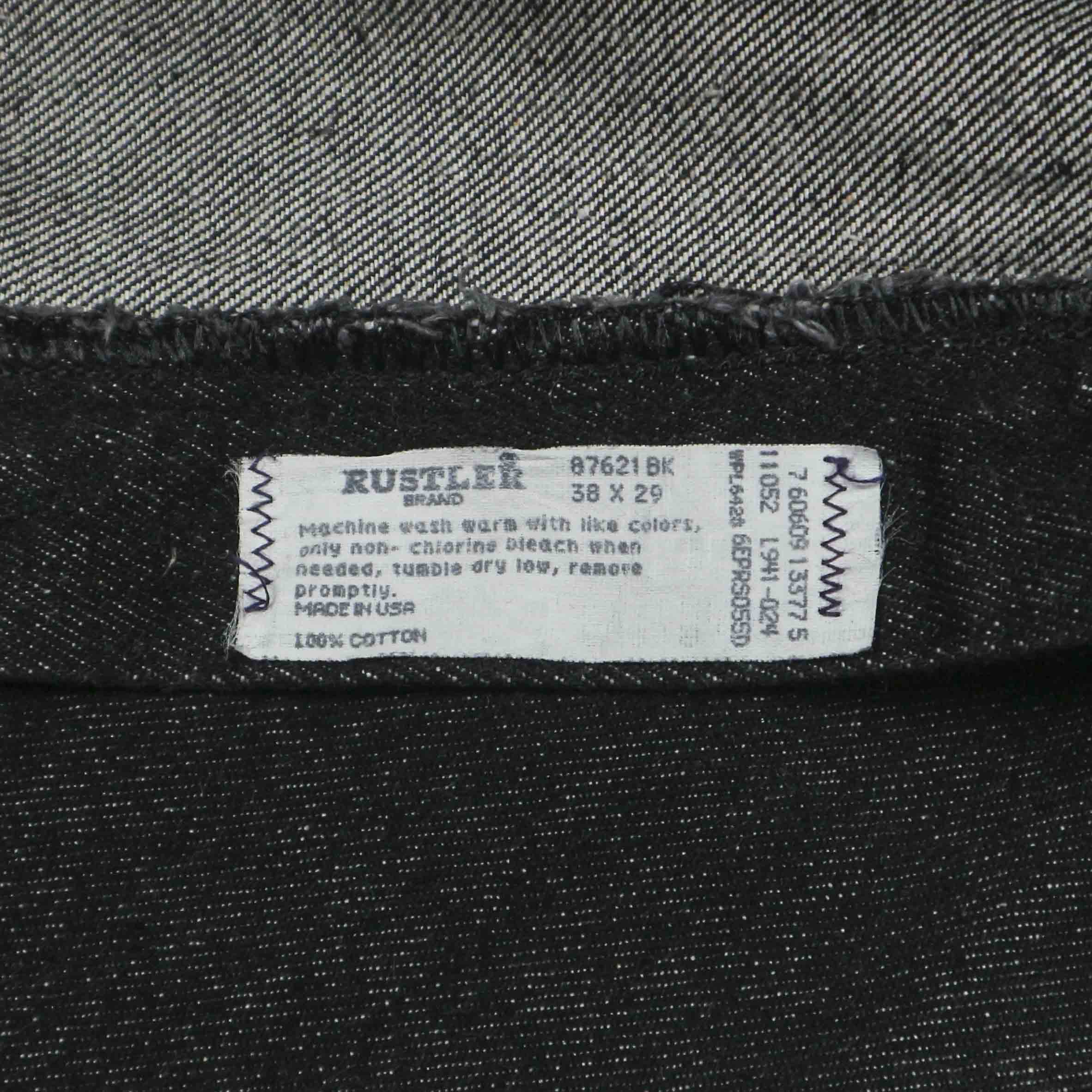 90s Rustler USA Black Denim Jeans Size 38