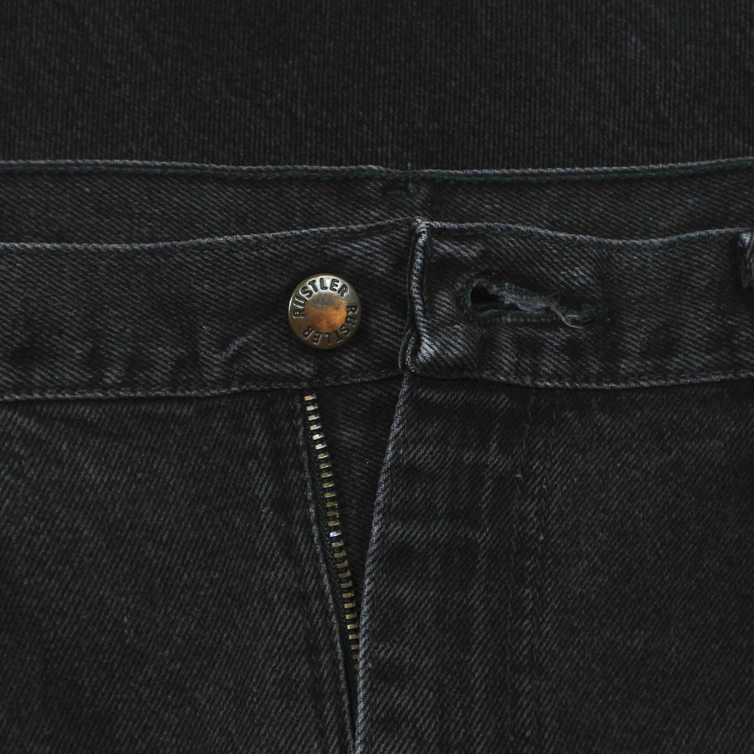 00s Rustler Black Denim Worker Jeans Size 36