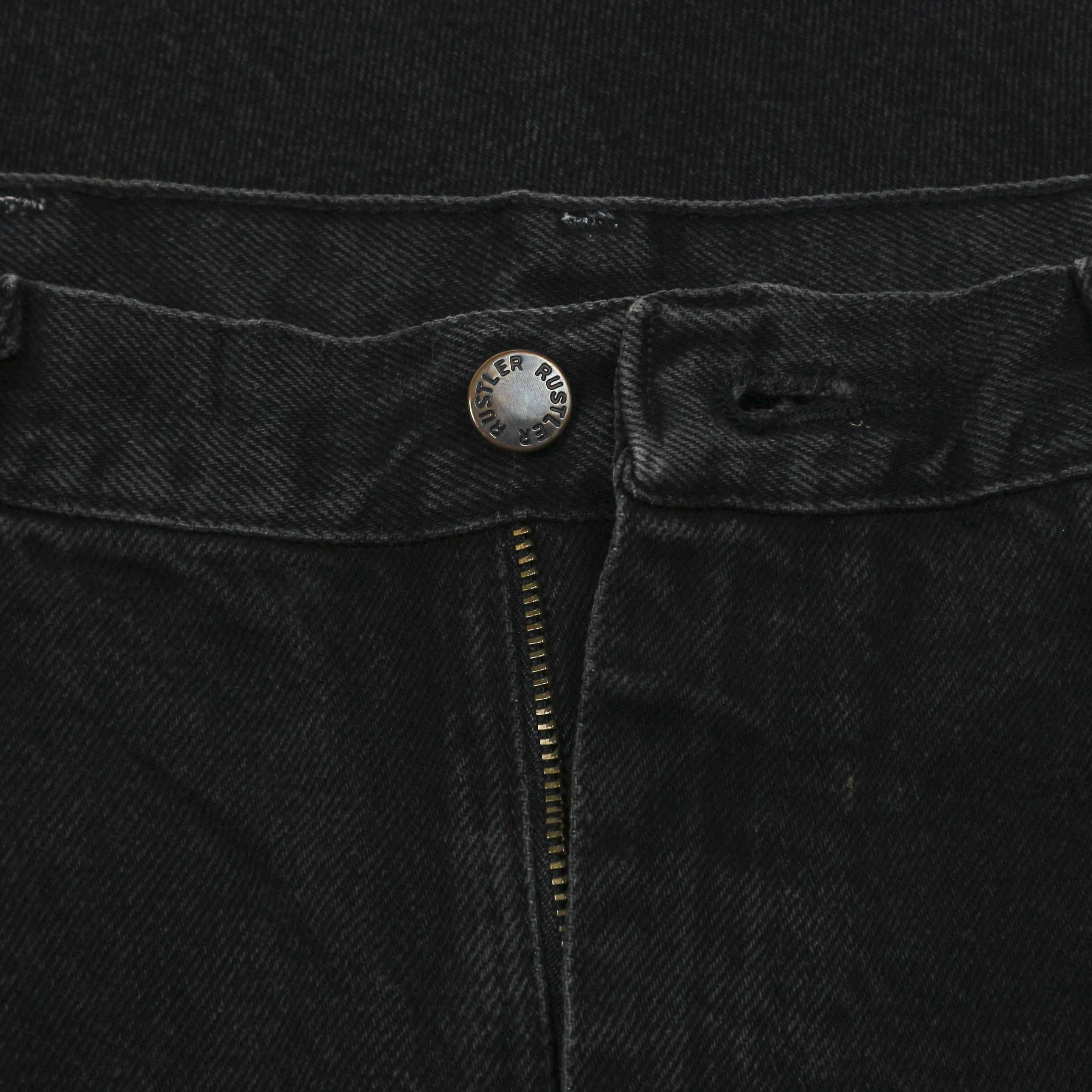 00s Rustler Black Denim Worker Jeans Size 36