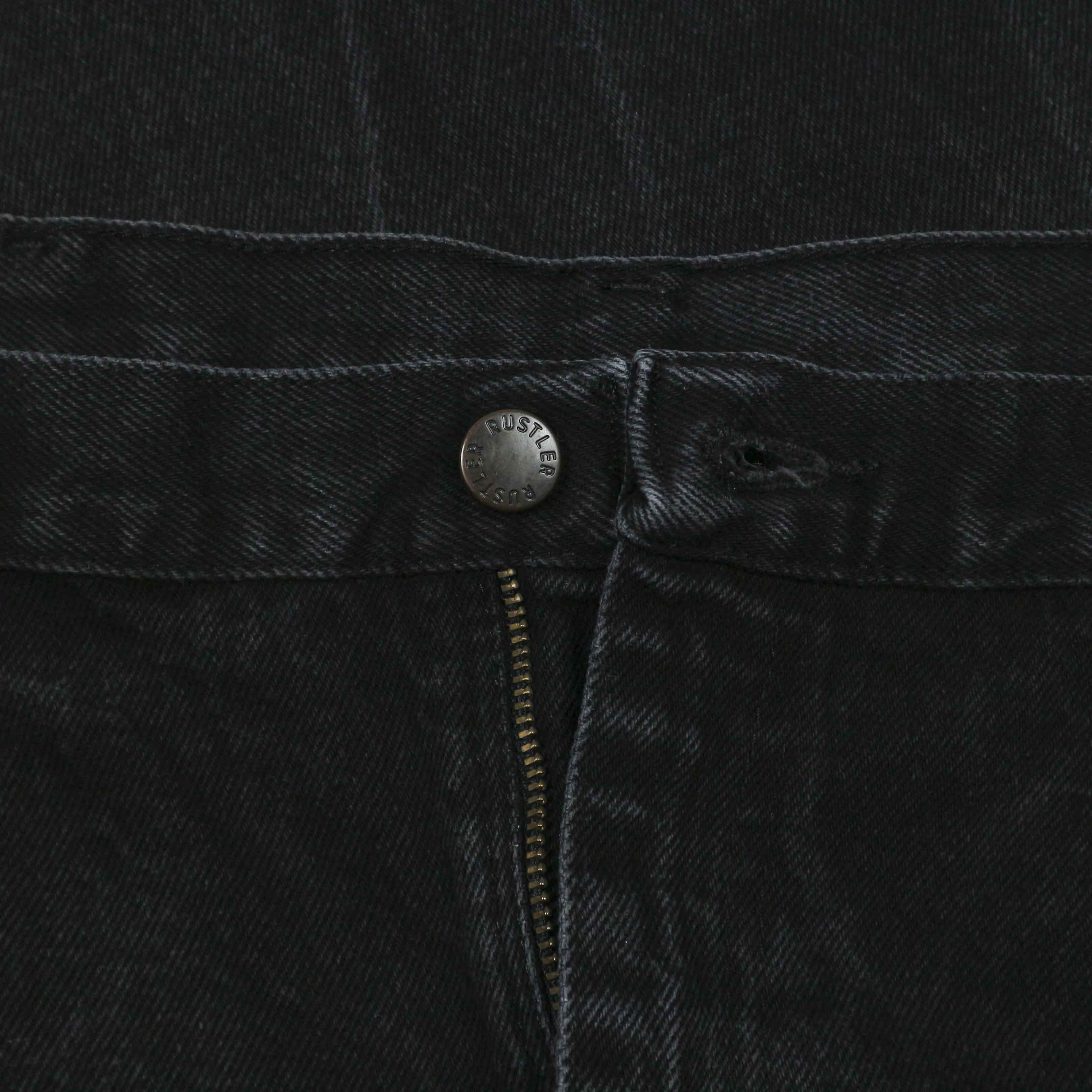 00s Rustler Black Denim Worker Jeans Size 38
