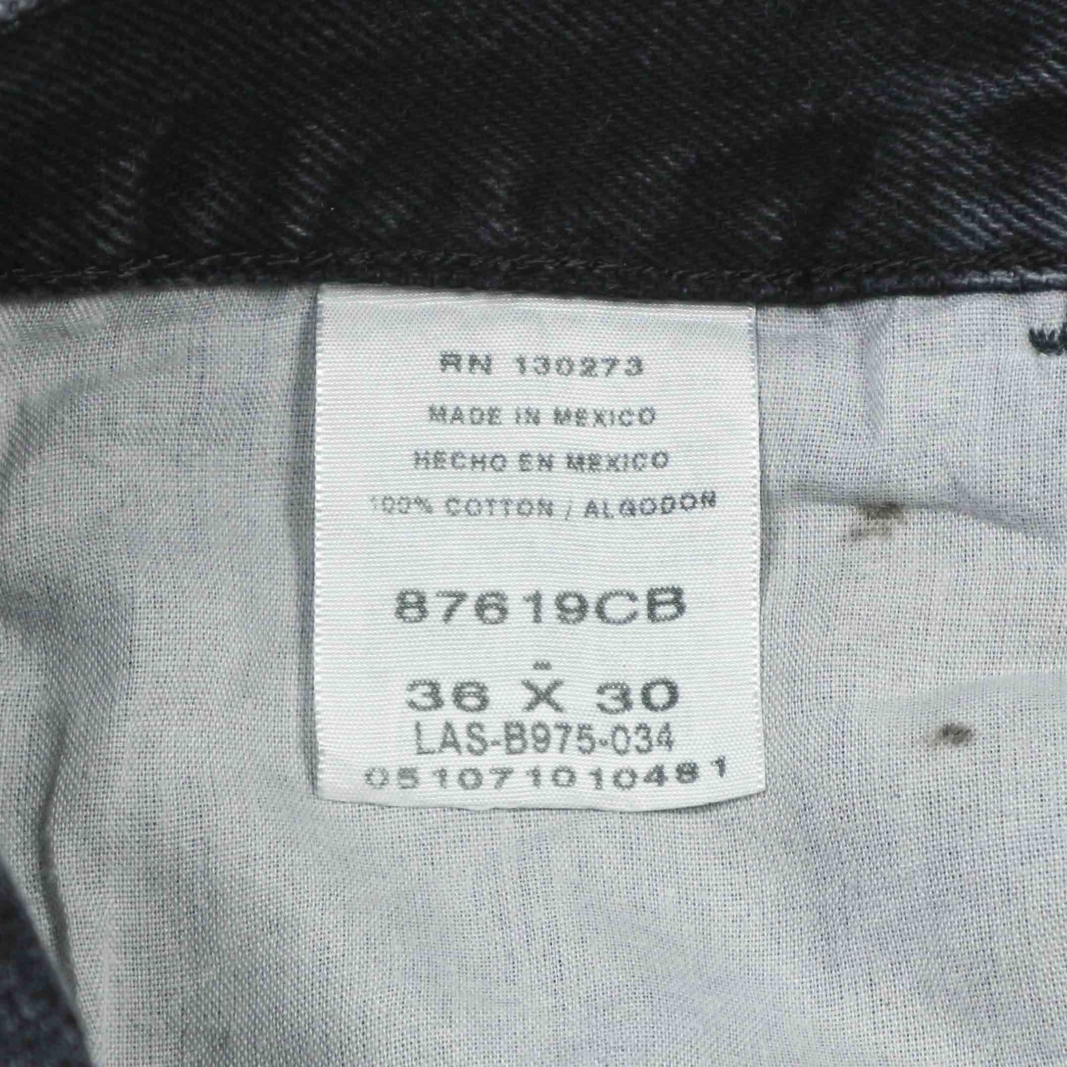 00s Rustler Black Denim Worker Jeans Size 36