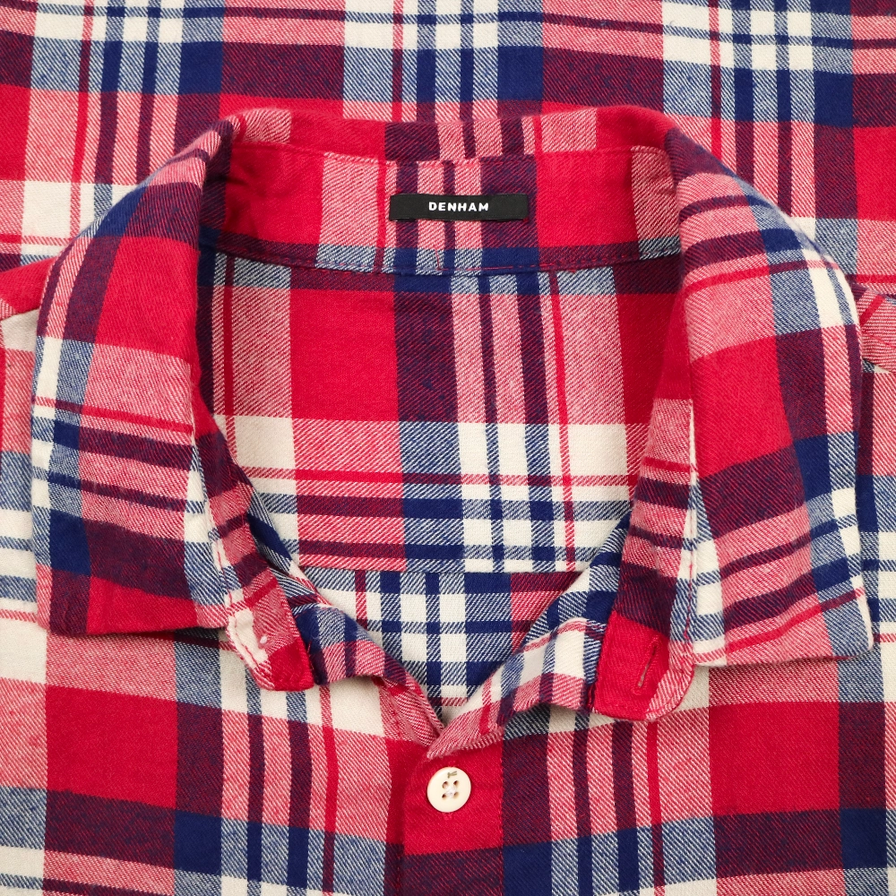 Denham The Jeanmaker Plaid Check Shirt Size S