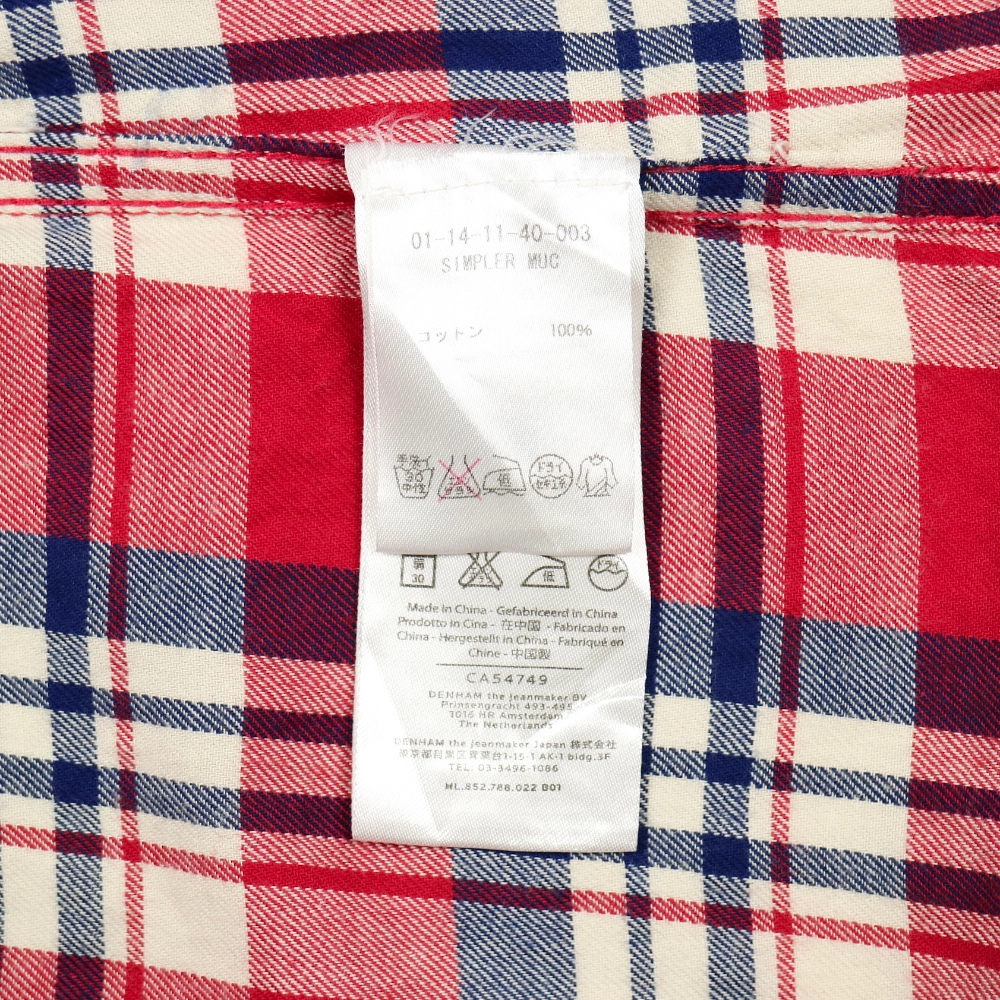 Denham The Jeanmaker Plaid Check Shirt Size S