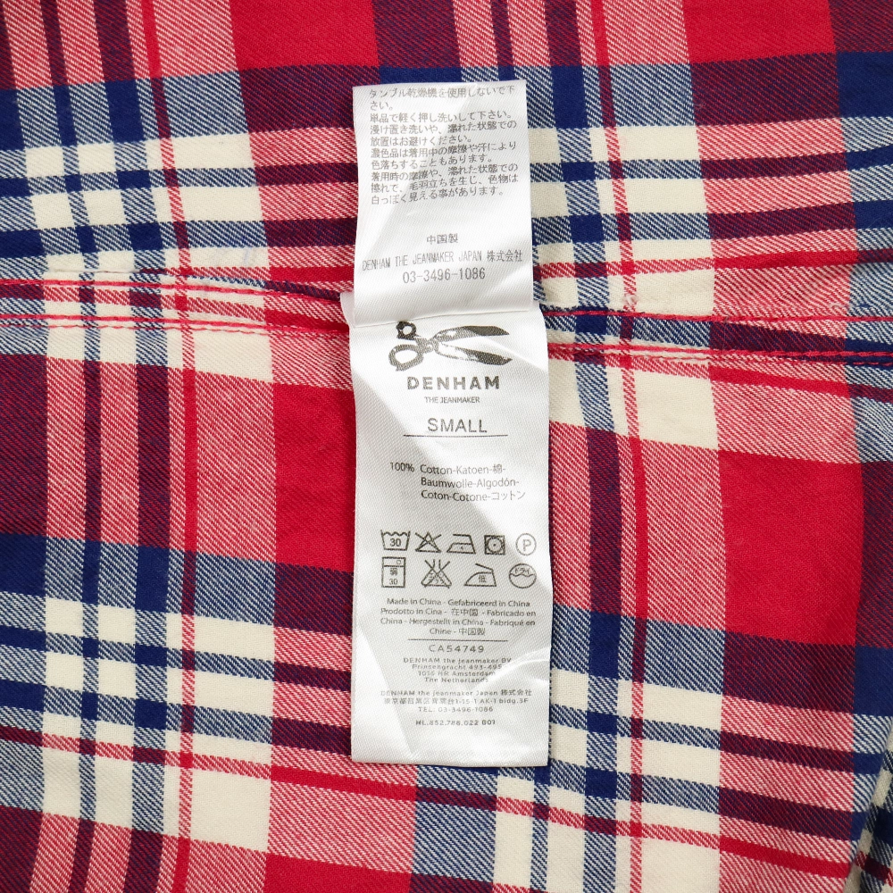 Denham The Jeanmaker Plaid Check Shirt Size S