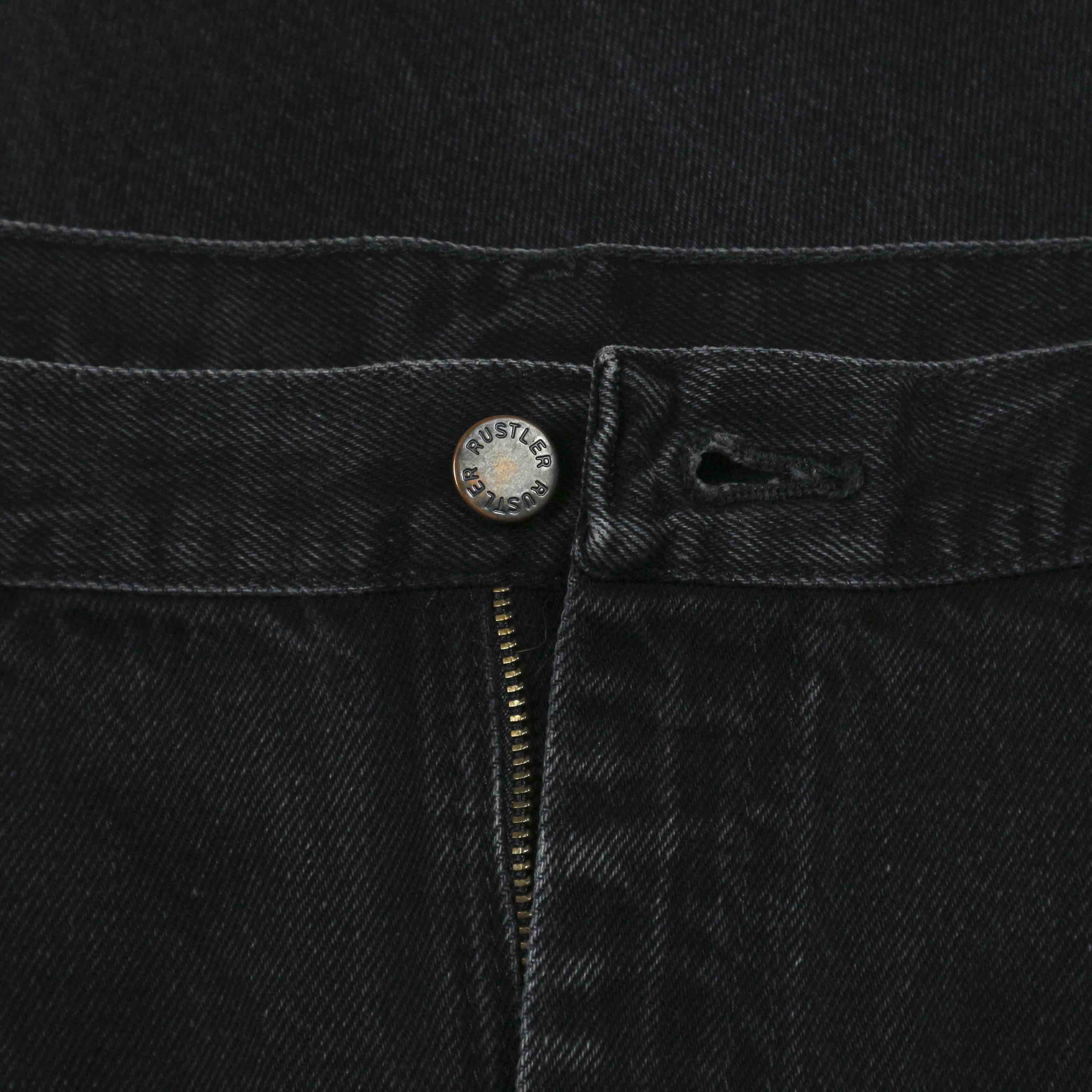00s Rustler Black Denim Worker Jeans Size 38