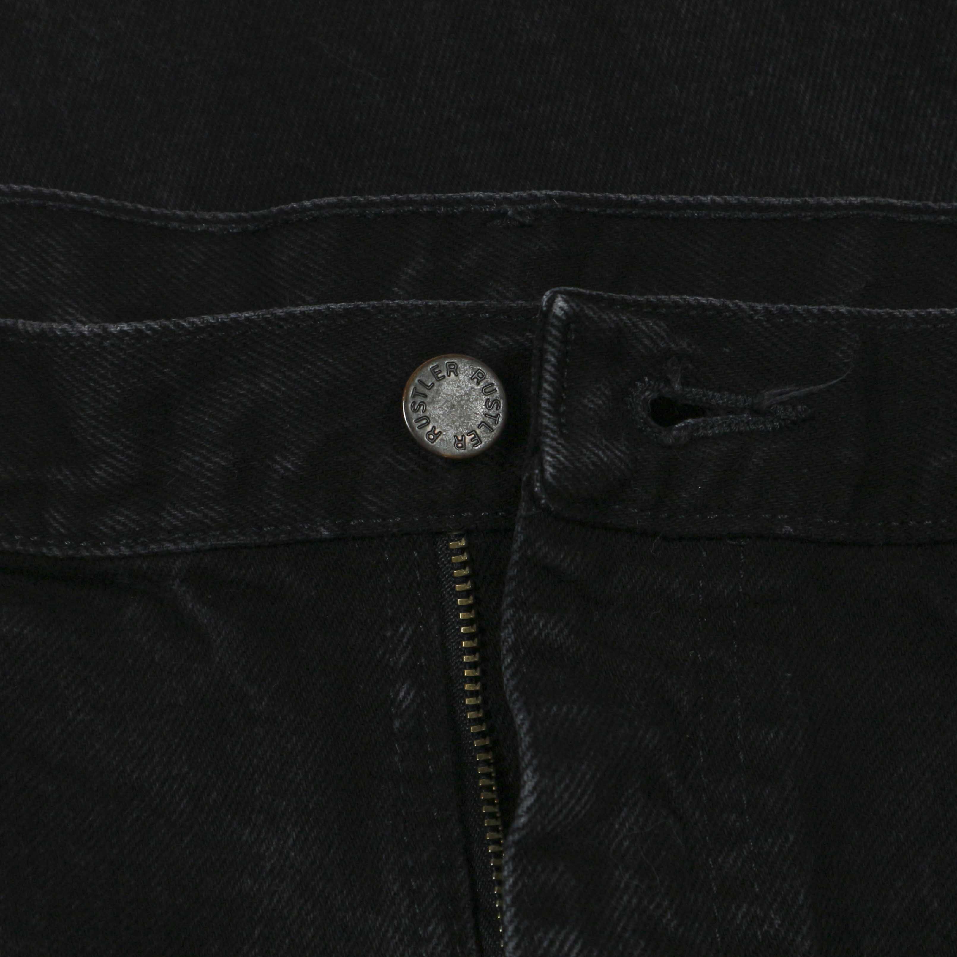 00s Rustler Black Denim Worker Jeans Size 38