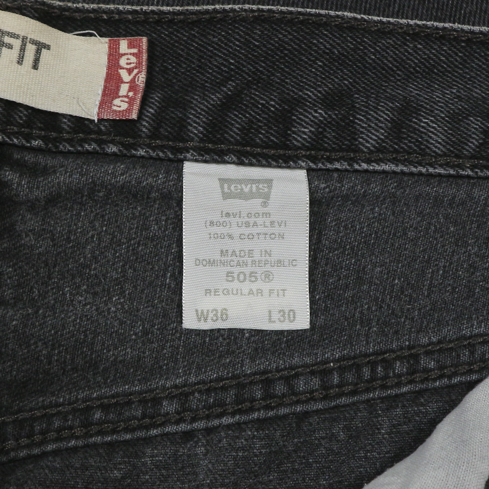 2000s Levi's 505 Black Denim Jeans Size 36