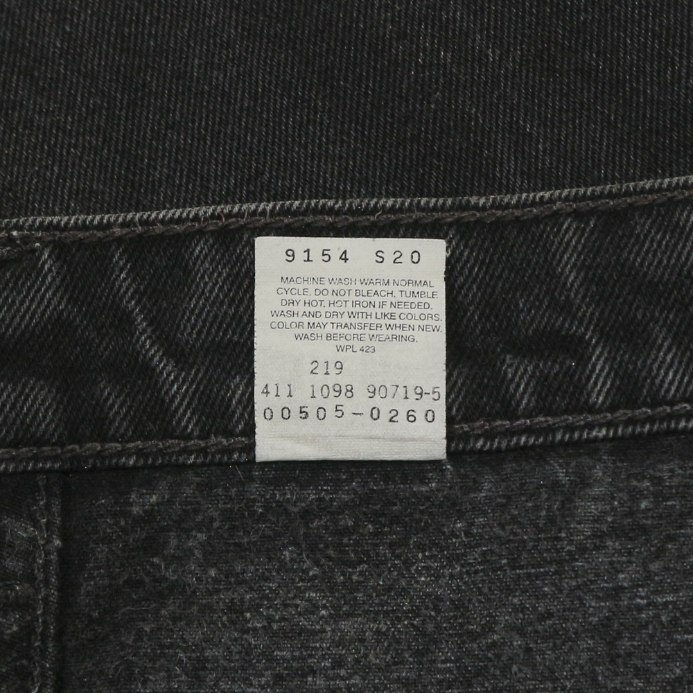 90s Levi's 505 Black Denim Jeans Size 35