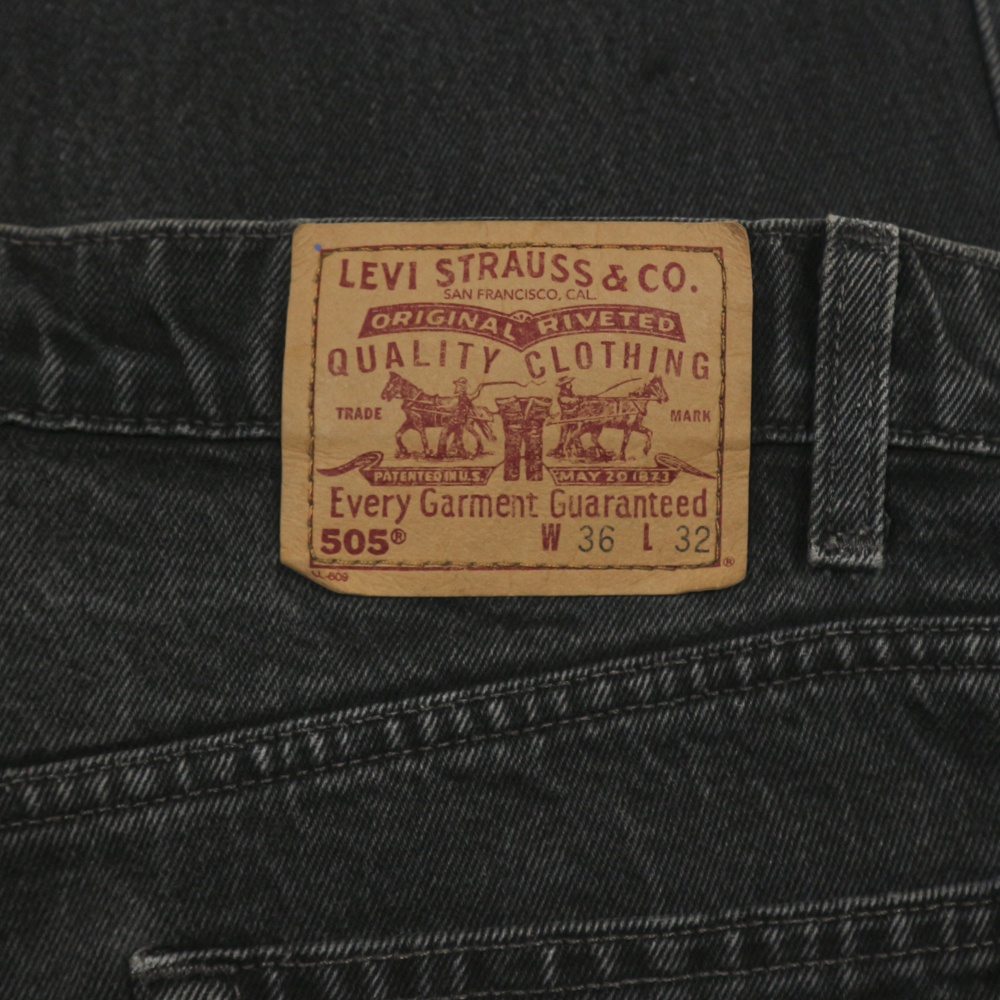 90s Levi's 505 Black Denim Jeans Size 35