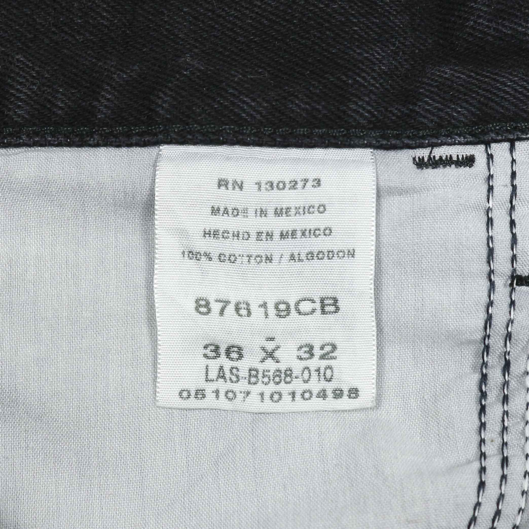 00s Rustler Black Denim Worker Jeans Size 36