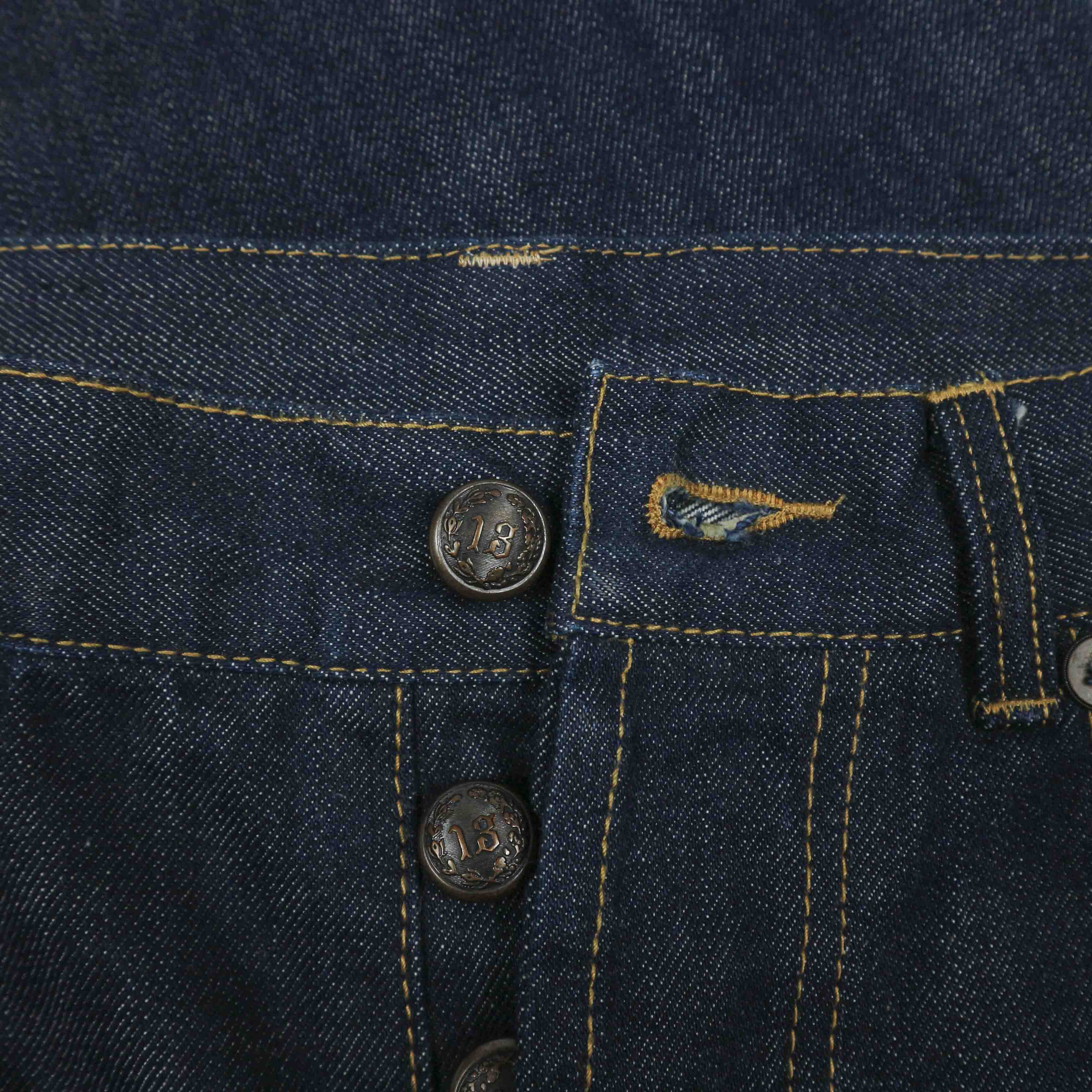 R13 Raw Indigo Selvedge Denim Jeans Size 30