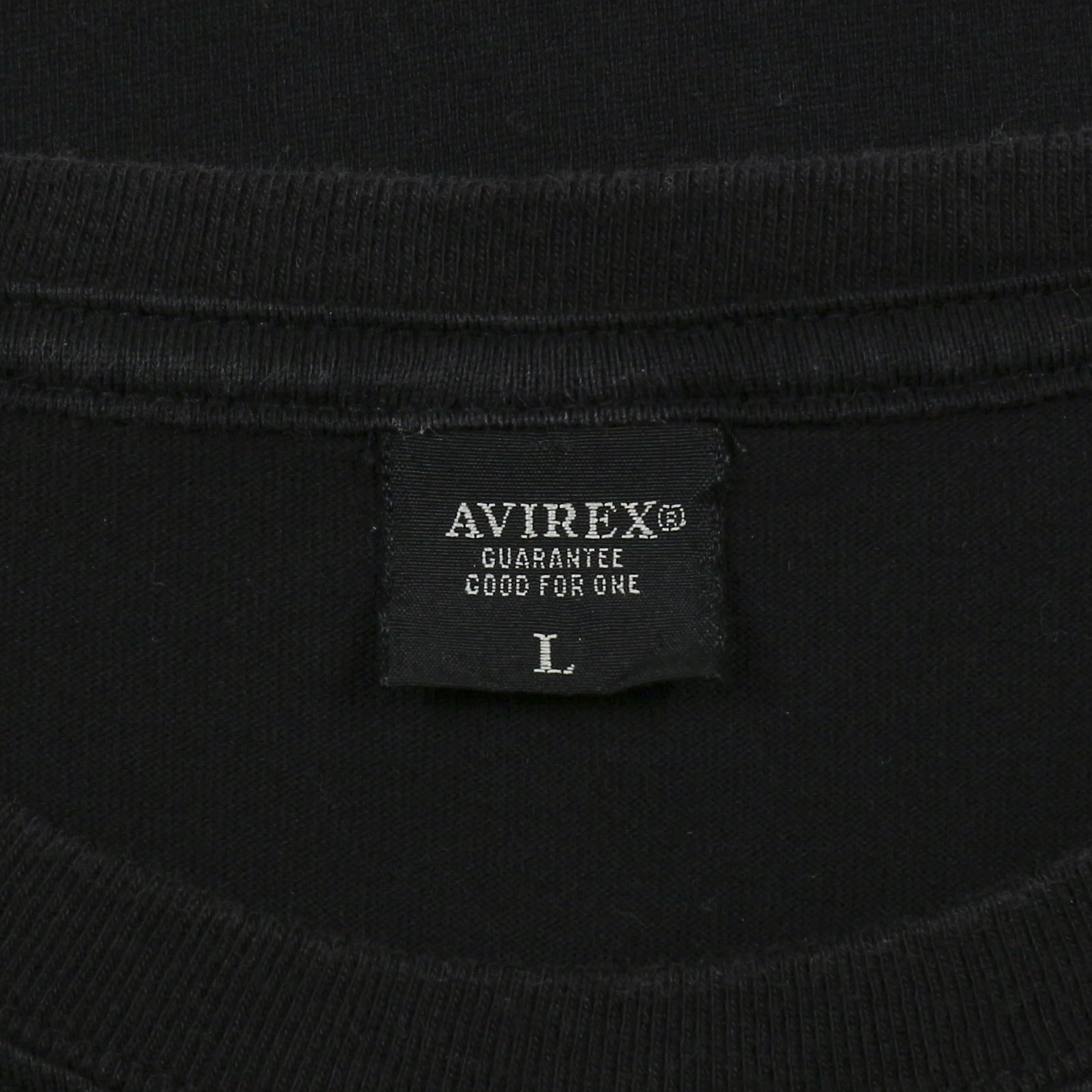 Avirex Big Logo Black T-Shirt Size M