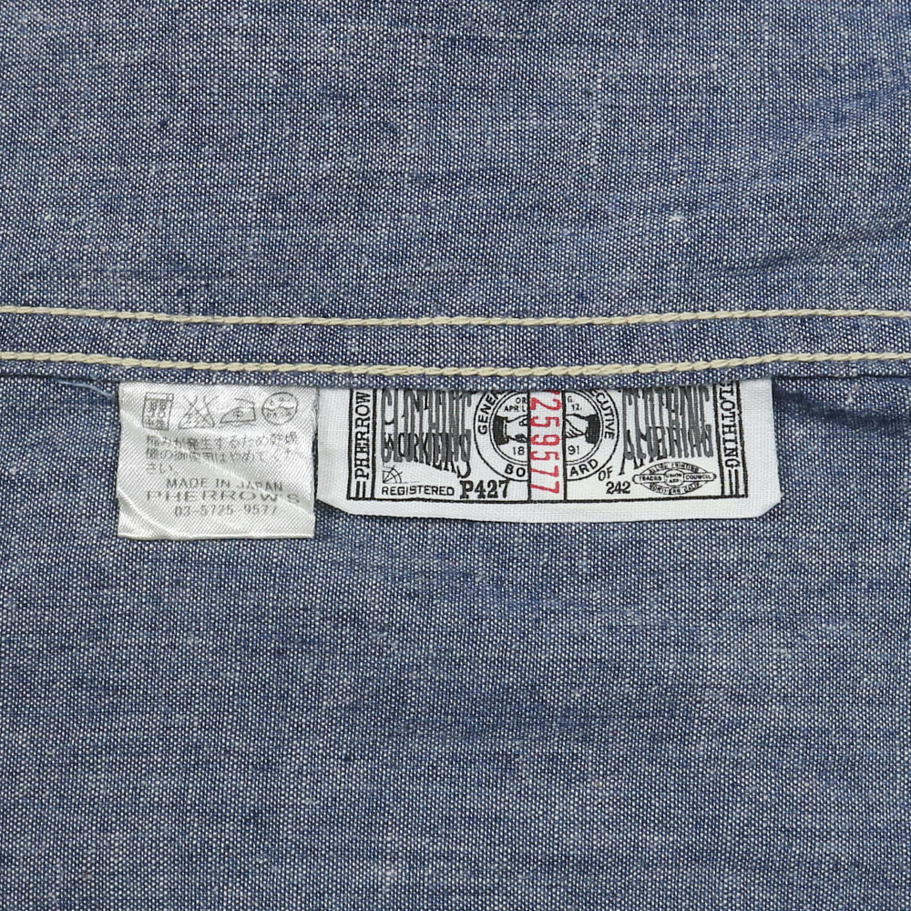 Pherrow's Japan Chambray Western Shirt Size S
