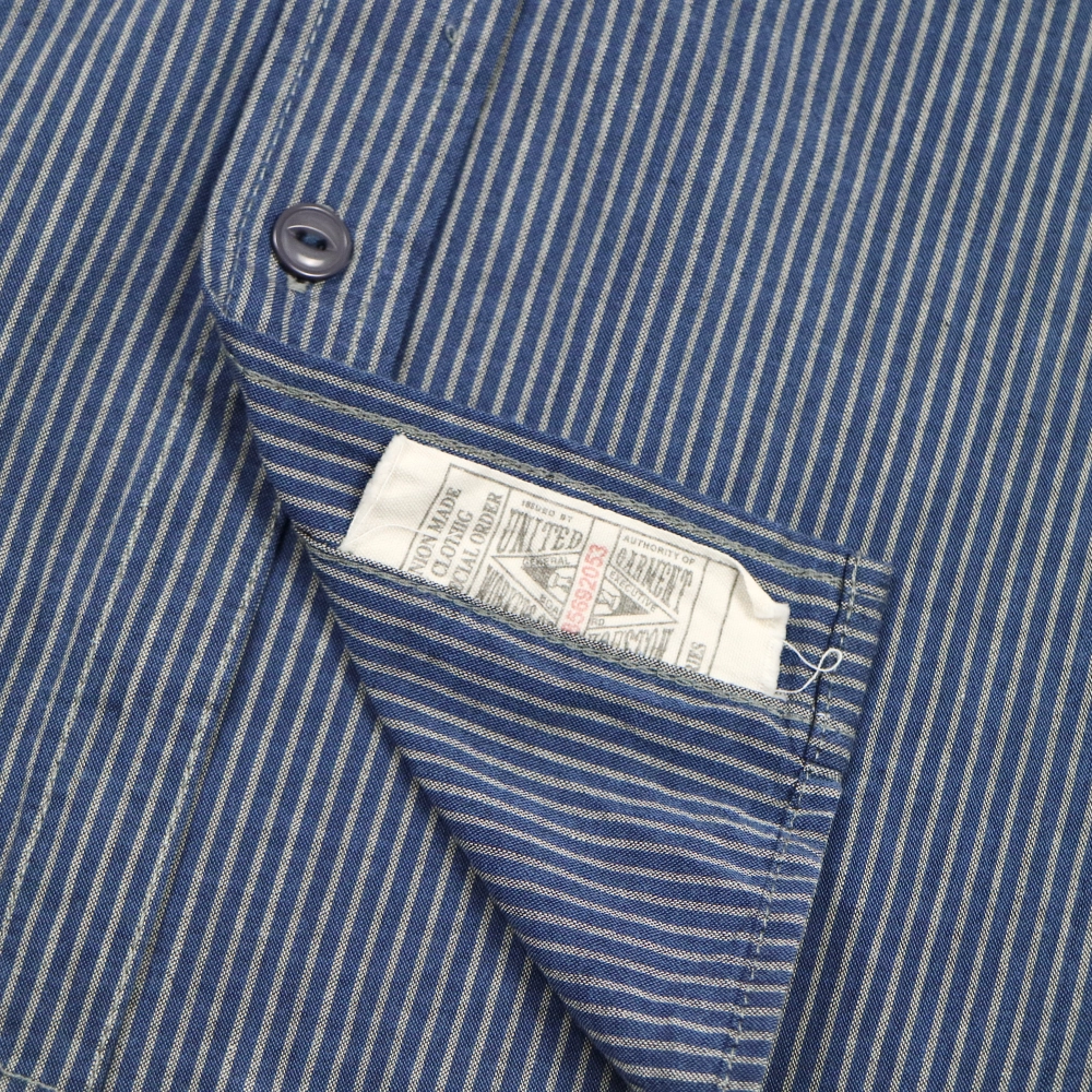 Houston Stripe Work Shirt Long-sleeve Size S