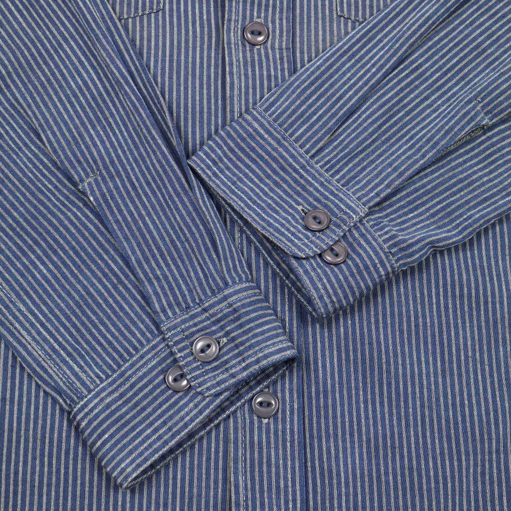 Houston Stripe Work Shirt Long-sleeve Size S